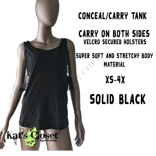 CONCEAL CARRY RUN- SOLID BLACK TANK