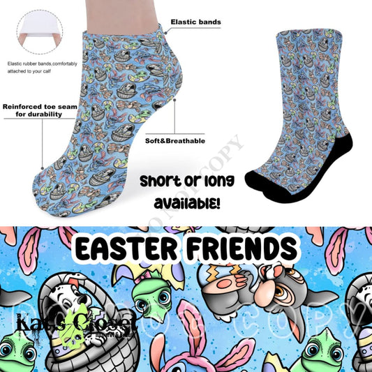 EASTER FRIENDS CUSTOM PRINTED SOCKS Socks