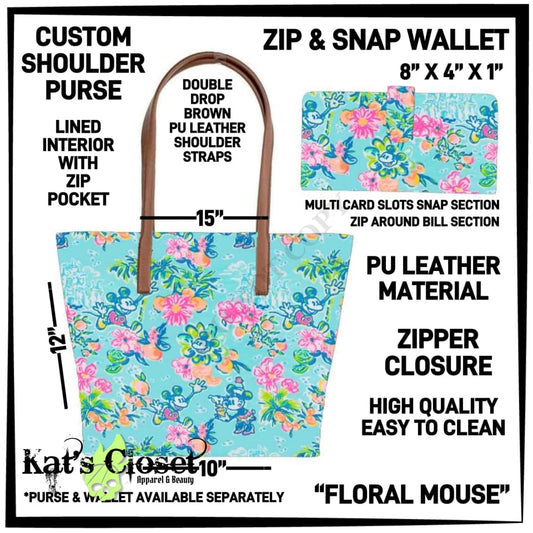 Floral Mouse Shoulder Purse TOTES & BAGS
