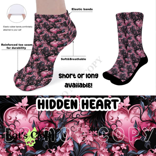 HIDDEN HEART CUSTOM PRINTED SOCKS Socks