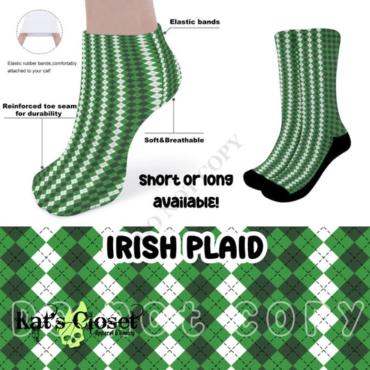 IRISH PLAID CUSTOM PRINTED SOCKS Socks