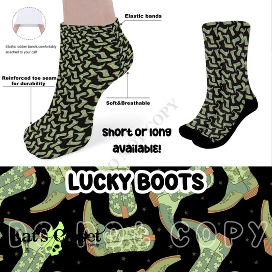 LUCKY BOOTS CUSTOM PRINTED SOCKS Socks
