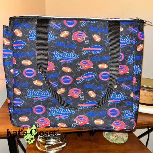 Buffalo Football Zippered Lunch Tote - In Hand