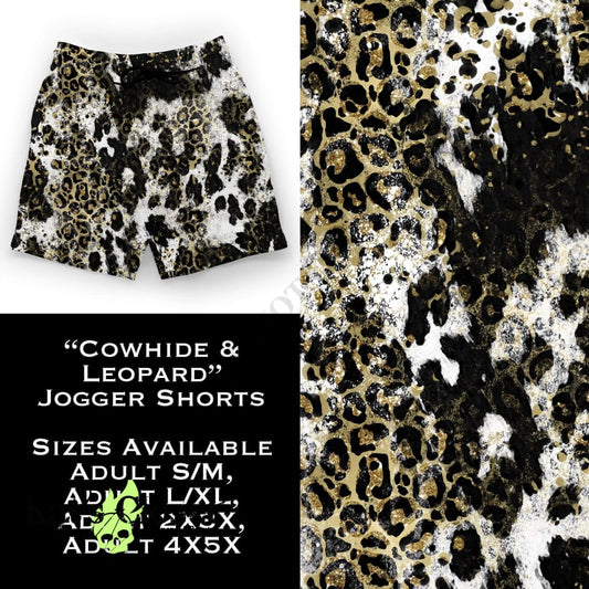 Cowhide & Leopard Jogger Shorts SHORTS