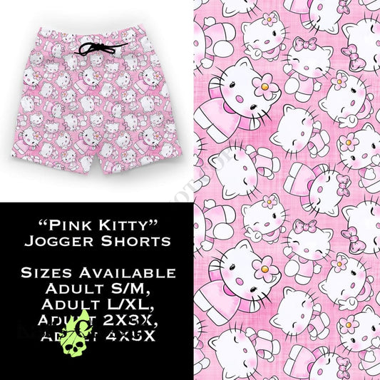Pink Kitty Jogger Shorts SHORTS