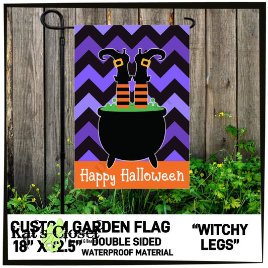 Witchy Legs Garden Flag Flags & Windsocks