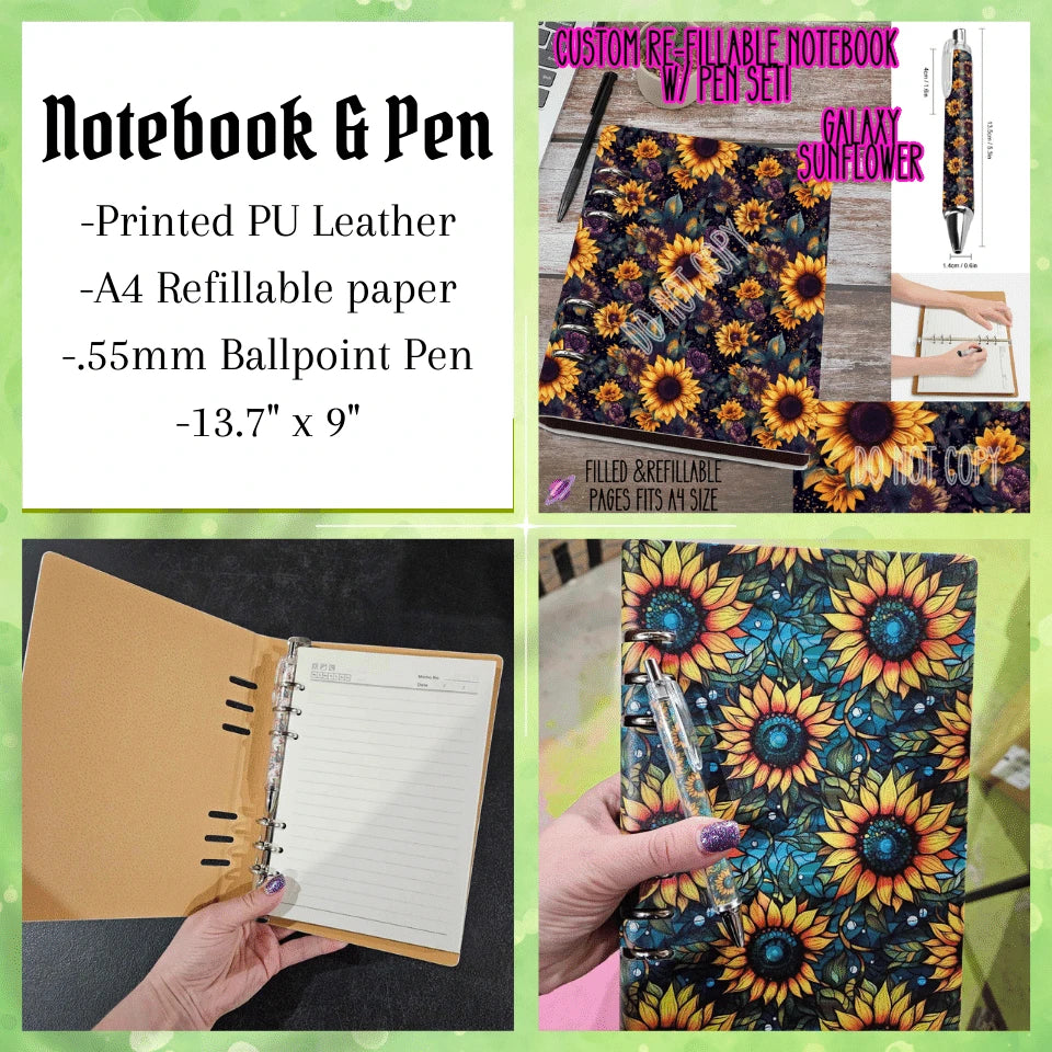 PU Leather Notebook & Pen Sets