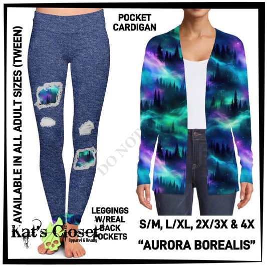 Aurora Borealis Leggings with Back Pockets & CAPRIS