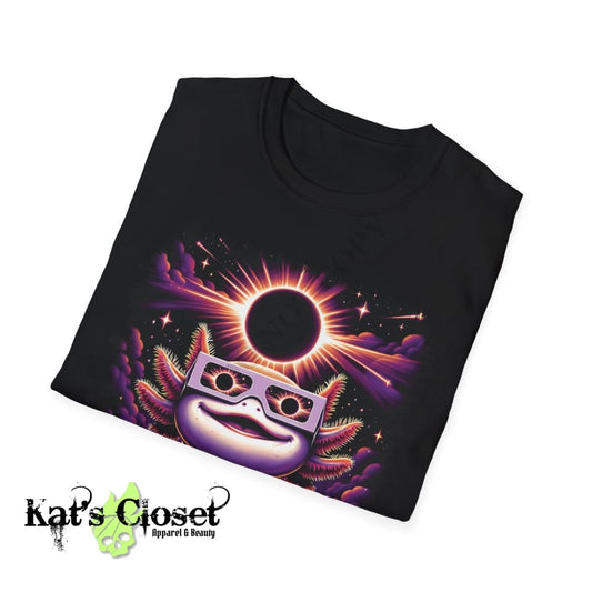 Axolotl Wearing Eclipse Glasses Unisex T - Shirt