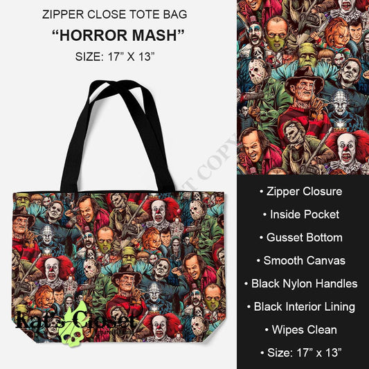 Preorder Horror Mash Tote Bag (Closes 4/25. ETA: late June) TOTES & BAGS