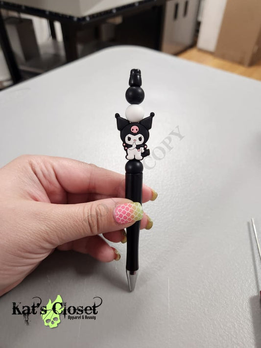 Bad Kitty Silicone Beaded Pen or Keychain
