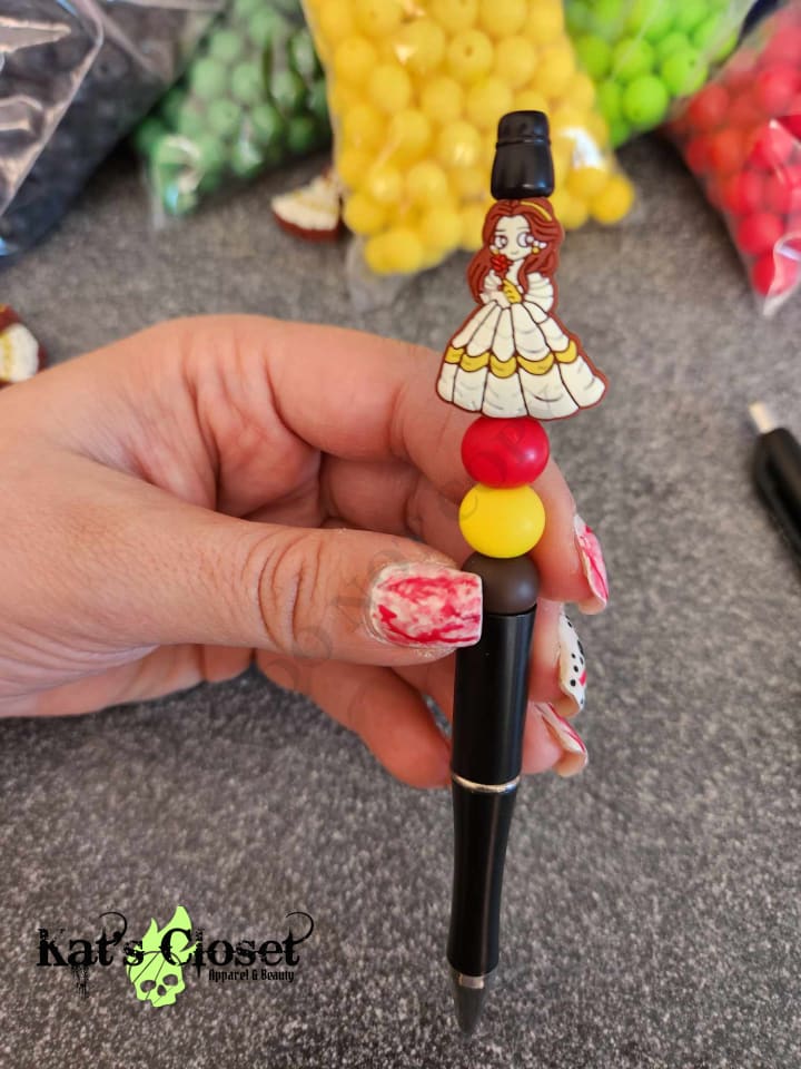 Beauty Silicone Beaded Pen or Keychain