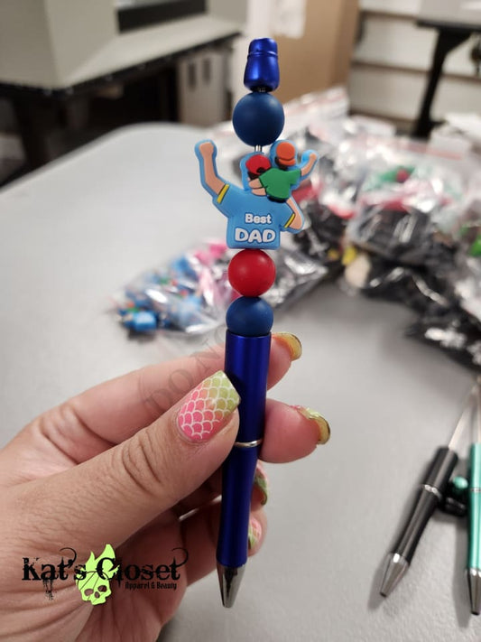Best Dad Silicone Beaded Pen or Keychain