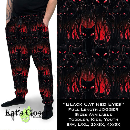 Black Cat Red Eyes Unisex Joggers JOGGERS