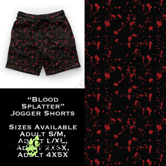 Blood Splatter Jogger Shorts with Pockets SHORTS