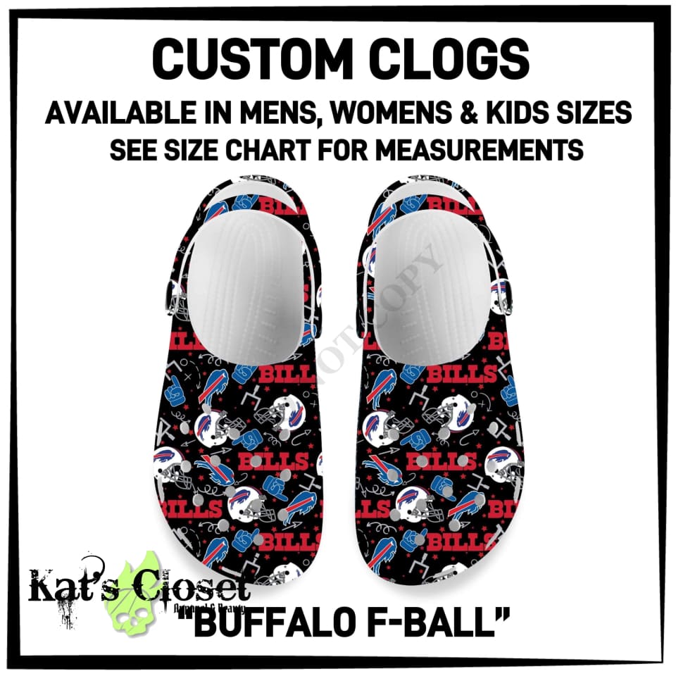 Buffalo F - Ball Custom Clogs - LIMITED EDITION Ladies 9 & 11 IN STOCK Footwear
