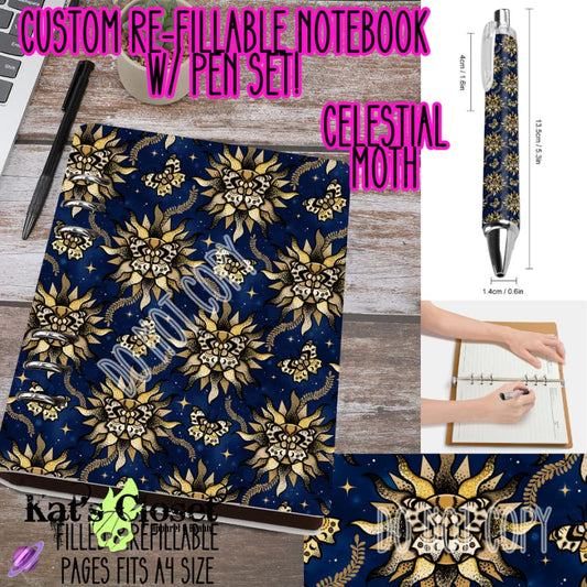 Celestial Moth Matching Notebook & Pen Sets - Closed ETA June Ordered Pre - Orders