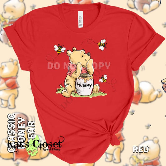 Classic Honey Bear Graphic Tee Long Sleeve or Sweatshirt T-Shirt