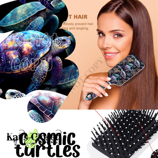Cosmic Turtles Paddle Soft Bristle Hair Brush - PreOrders Closed ETA:Mid Dec Ordered Pre-Orders