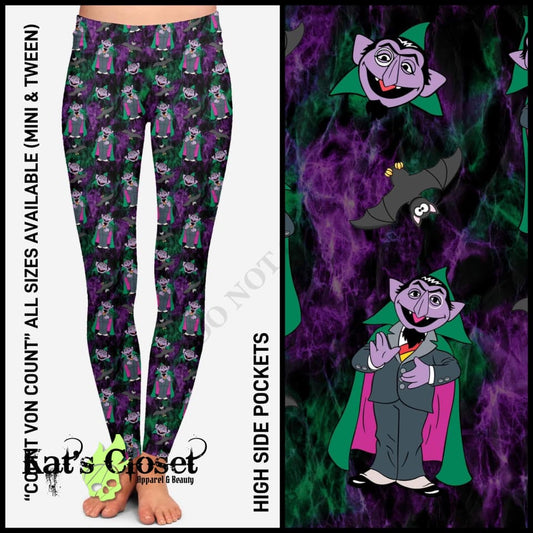 Count Von Leggings with High Side Pockets - Preorder Closed ETA: Late July Ordered Pre-Orders