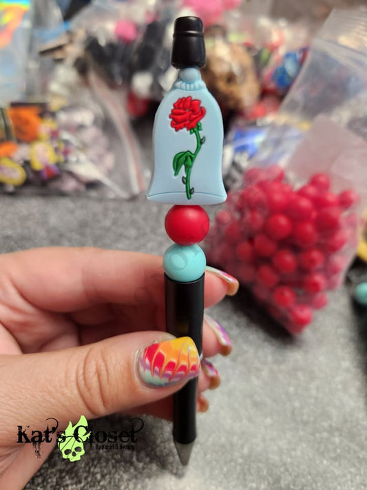 Cursed Rose Silicone Beaded Pen or Keychain