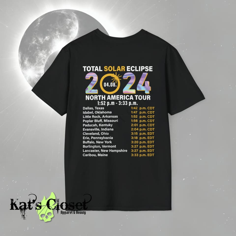 Eclipse Back Print Tour Schedule Unisex T - Shirt