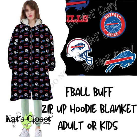 FBall Buffalo Full Front Zip Hoodie Blanket - PREORDERS CLOSED ETA: Oct