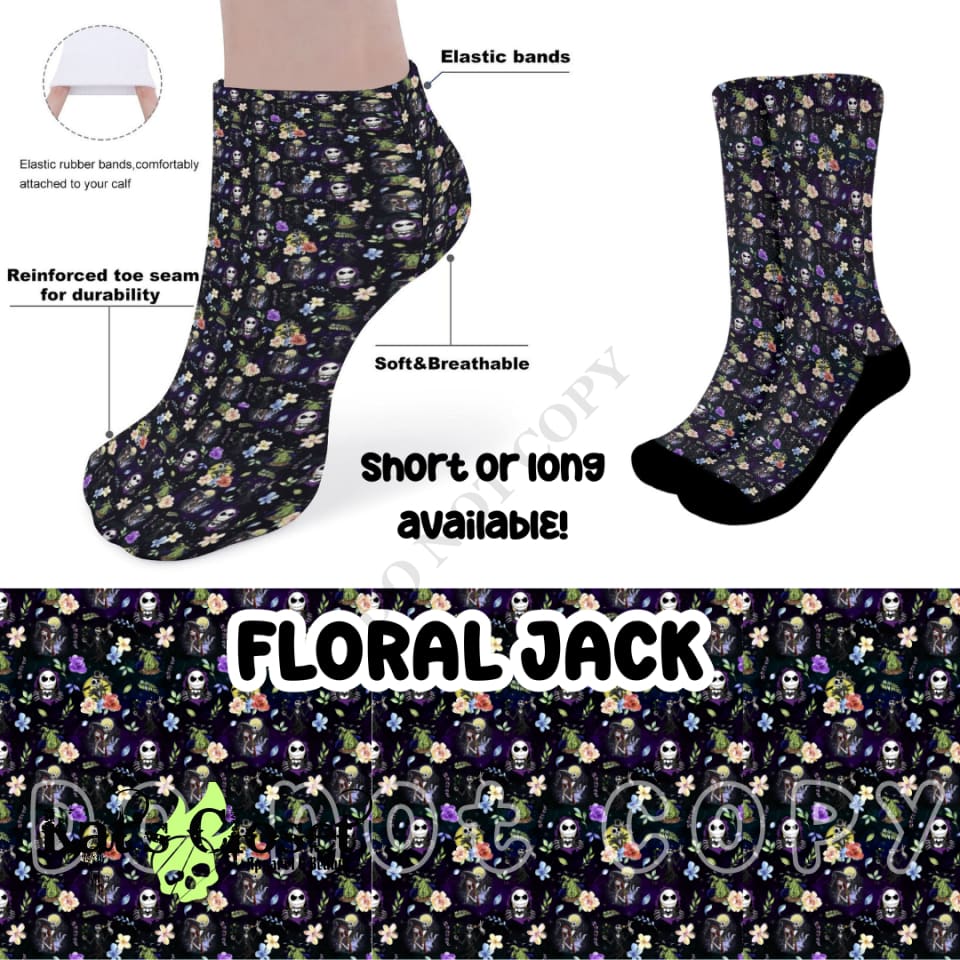 FLORAL JACK- CUSTOM PRINTED SOCKS ROUND 2 Socks