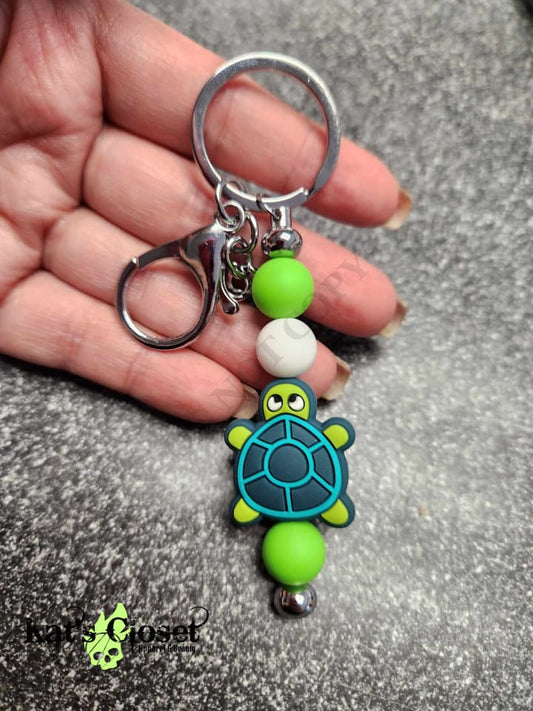 Football Mom Silicone Beaded Pen or Keychain