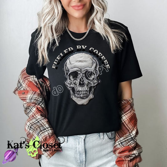 FUELED BY COFFEE SKULL TEE T-Shirt