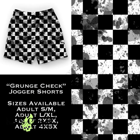 Grunge Check Jogger Shorts SHORTS