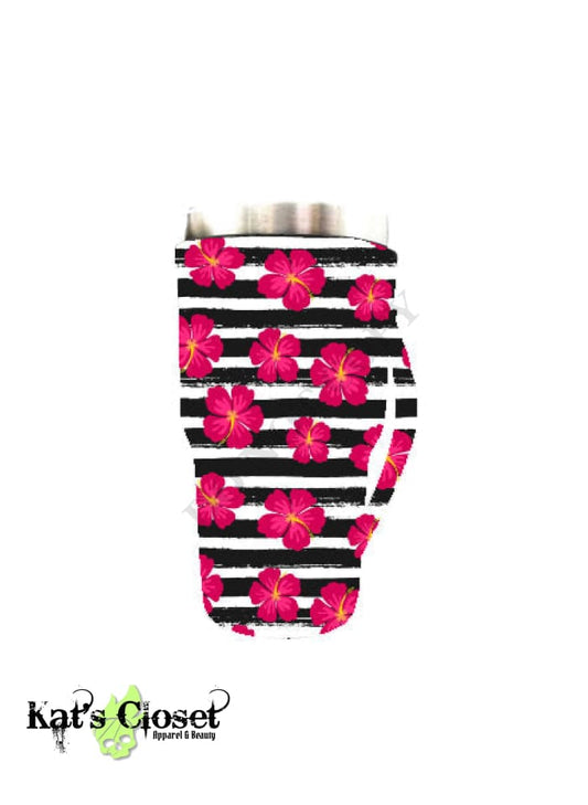 Hibiscus Stripes Beverage Sleeves