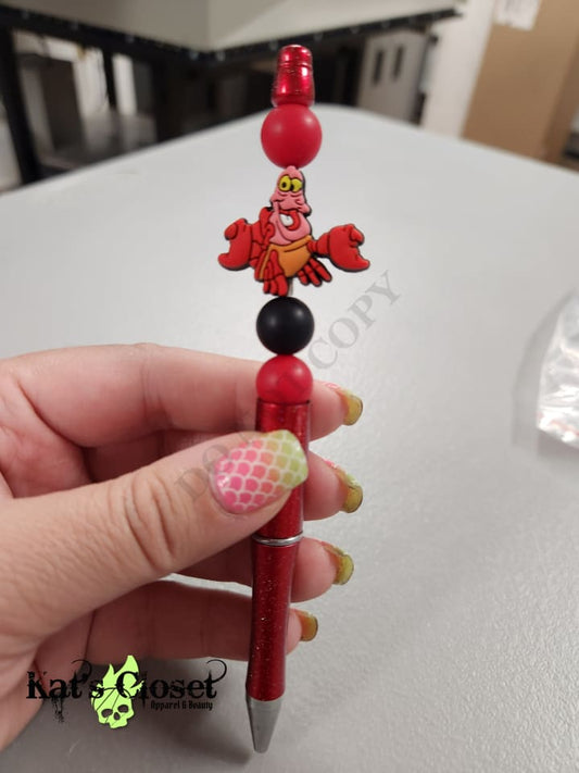 Lobster Silicone Beaded Pen or Keychain