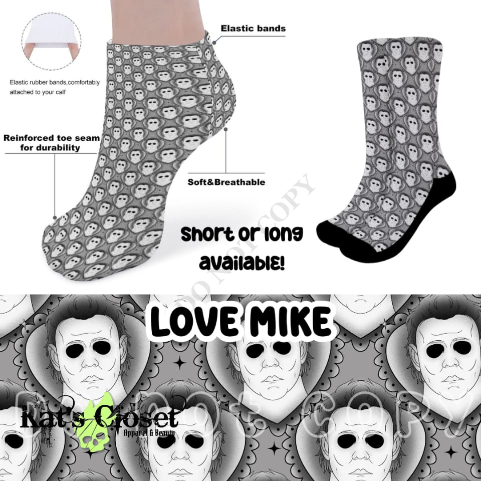 LOVE MIKE CUSTOM PRINTED SOCKS Socks