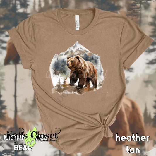 Mountain Bear Graphic Tee Long Sleeve or Sweatshirt - Preorder Closed 11/5 ETA: Late Dec Ordered Pre-Orders
