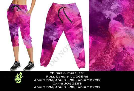 Pink & Purple - Full Capri Joggers JOGGERS