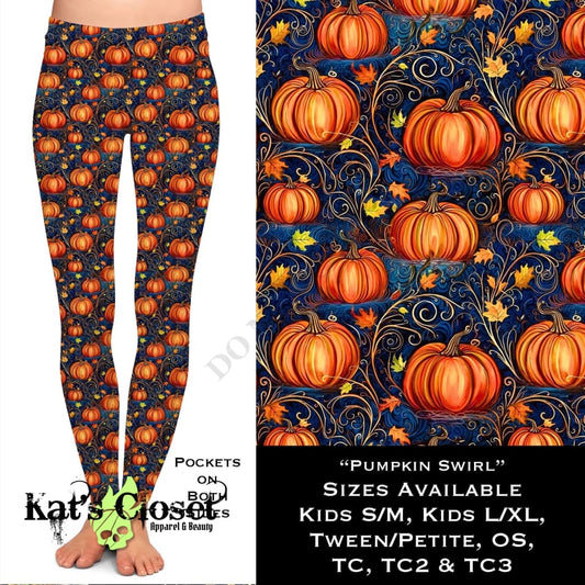 Pumpkin Swirl Leggings with Pockets LEGGINGS & CAPRIS