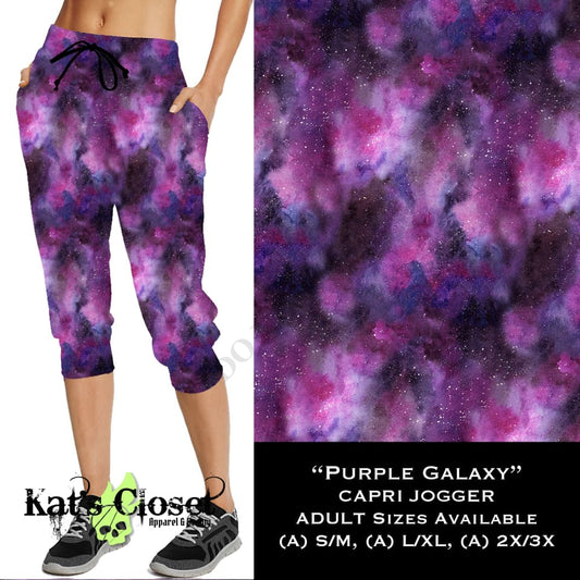 Purple Galaxy - Full & Capri Joggers JOGGERS