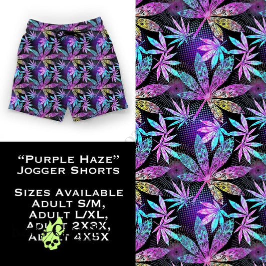 Purple Haze Jogger Shorts with Pockets SHORTS