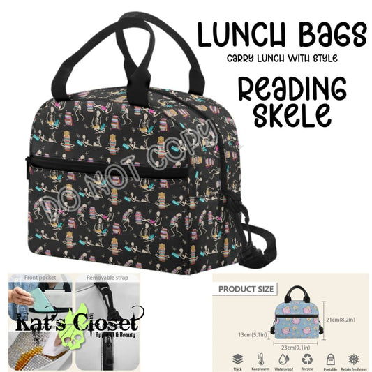 READING SKELE LUNCH BAGS Lunch Bag