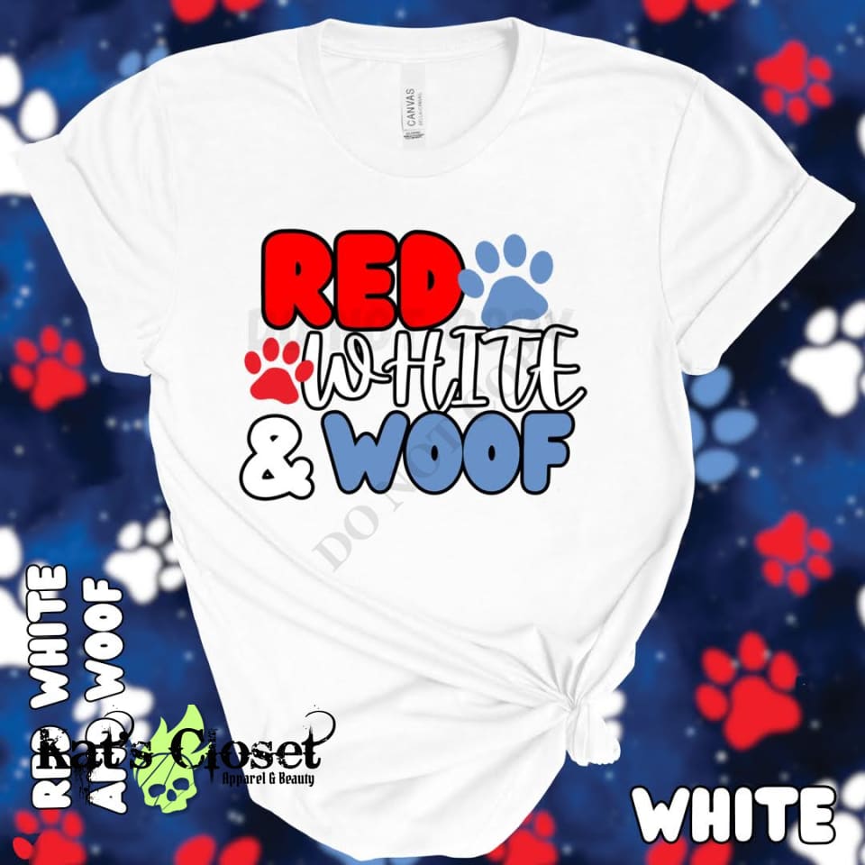 Red White & Woof Graphic Tee Long Sleeve or Sweatshirt - Preorders Closed ETA: May Ordered Pre - Orders