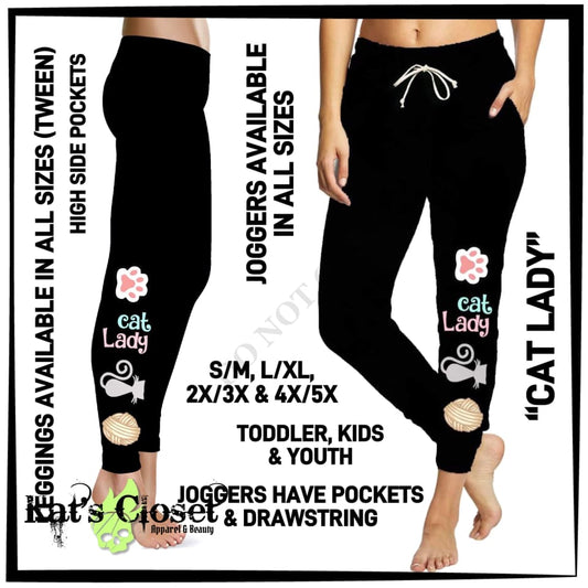 RTS - Cat Lady Leggings with High Side Pockets LEGGINGS & CAPRIS