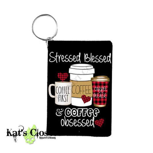 RTS - Coffee Obsessed Card Keychain KEYCHAINS