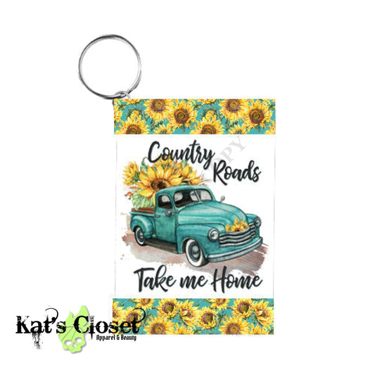 RTS - Country Roads Card Keychain KEYCHAINS