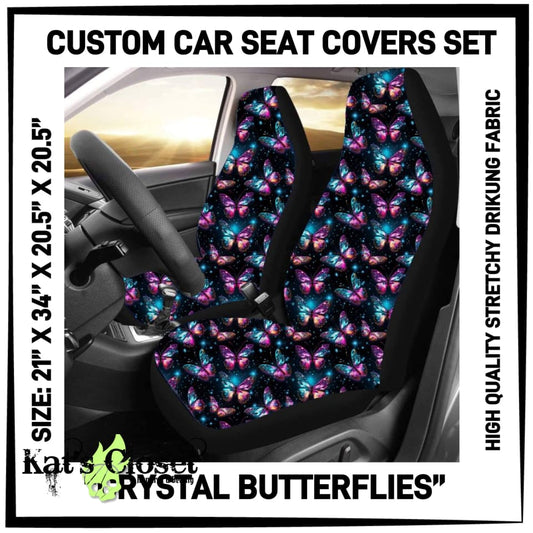 RTS - Crystal Butterflies Car Seat Covers Set of 2