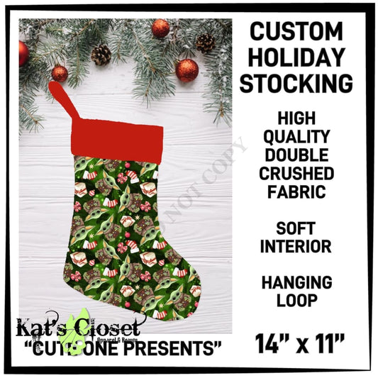 RTS - Cute One Presents Holiday Stocking XMAS