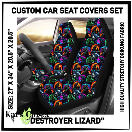 RTS - Destroyer Lizard Car Seat Covers Set of 2