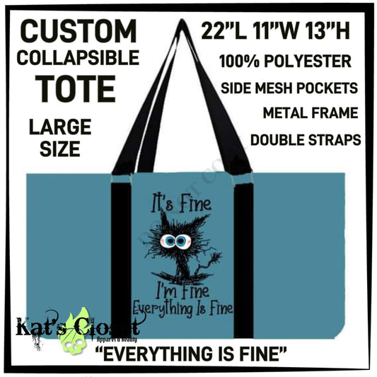 RTS - Everything Is Fine Collapsible Tote TOTES