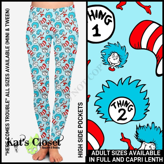 RTS - Here Comes Trouble Leggings with High Side Pockets LEGGINGS & CAPRIS