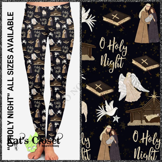 RTS - Holy Night Leggings with High Side Pockets & CAPRIS